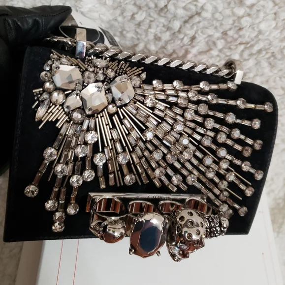 Alexander McQueen Mini Embellished Jewelled Satchel - Picture 12 of 13